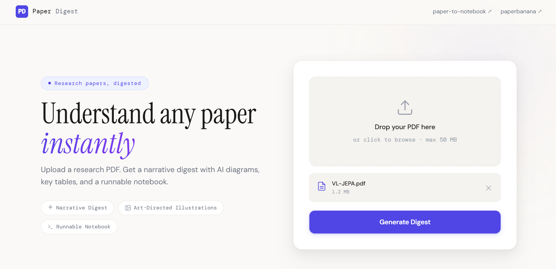 PaperDigest screenshot